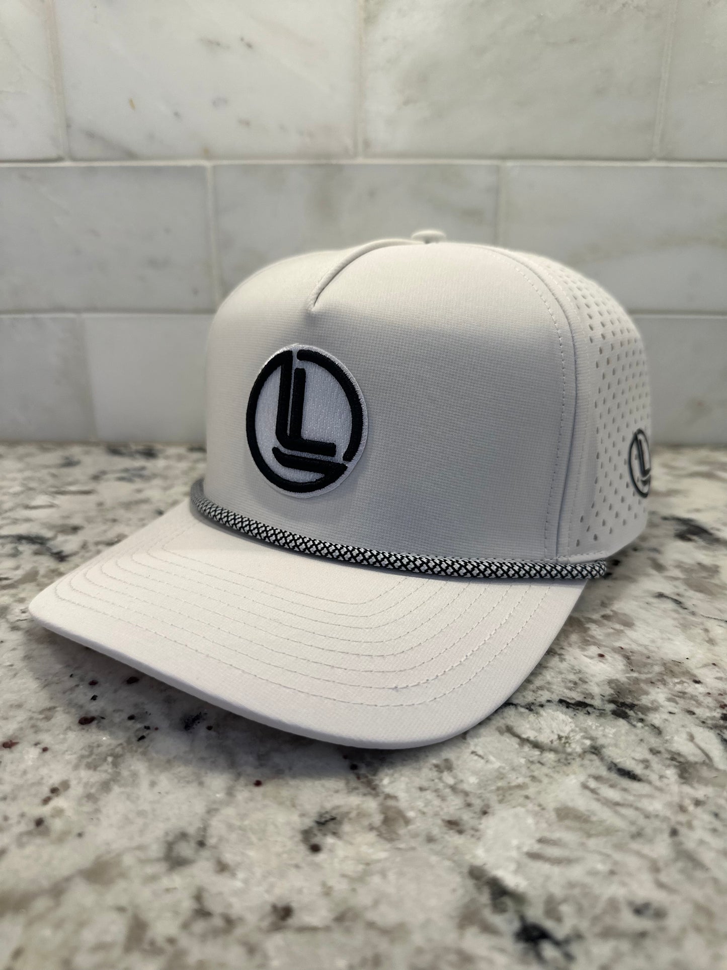 Rope Hat - White (Black Logo)